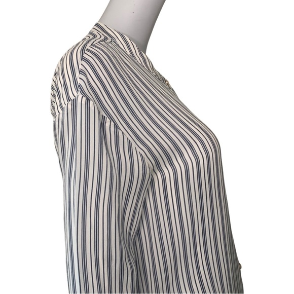 JUICY COUTURE 100% Silk “Mediterranean” Striped Blouse Size XS - Picture 9 of 16